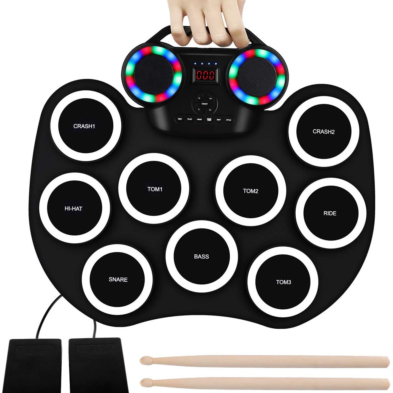 Electronic Drum Set Roll Up - Przenośny zestaw perkusyjny elektroniczny z funkcją