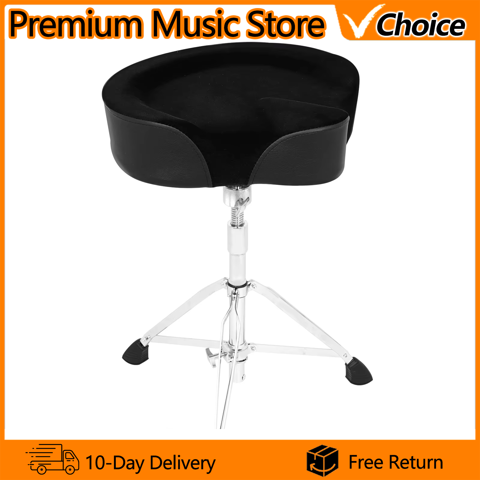 Drum Throne Adjustable - Uniwersalny stołek perkusyjny, siedzisko w kształcie