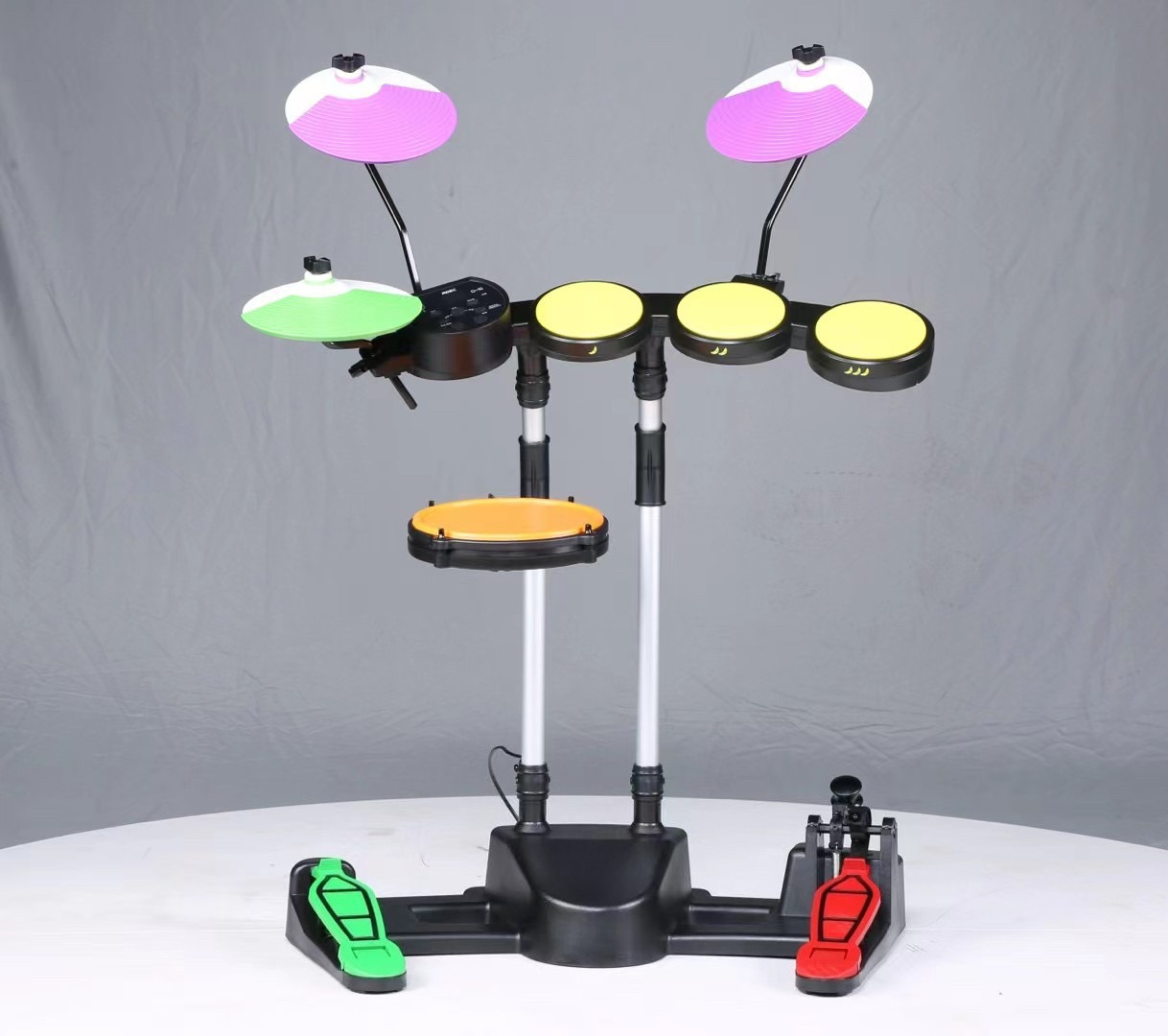 Electronic Drum Kit For Kids - Wielokolorowy elektroniczny zestaw perkusyjny dla dzieci