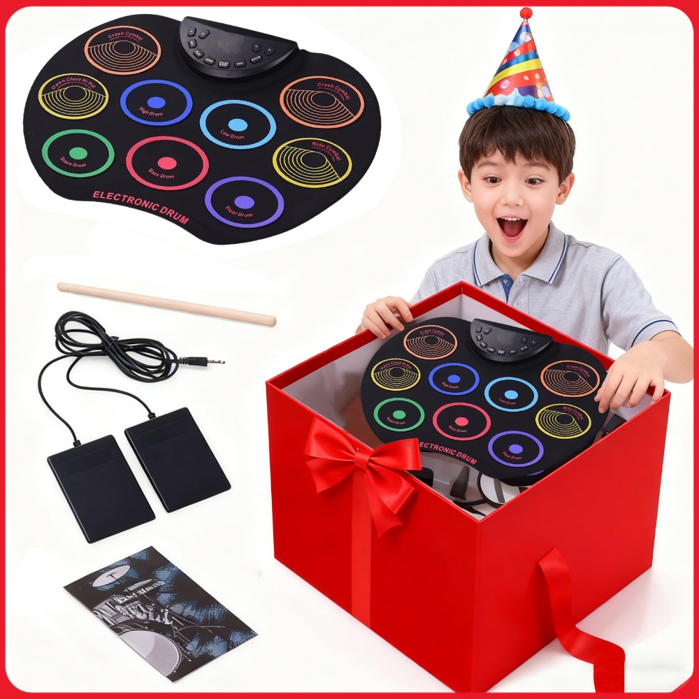 Electronic Drum Set Roll Up - Elektroniczny zestaw perkusyjny z kablem USB,