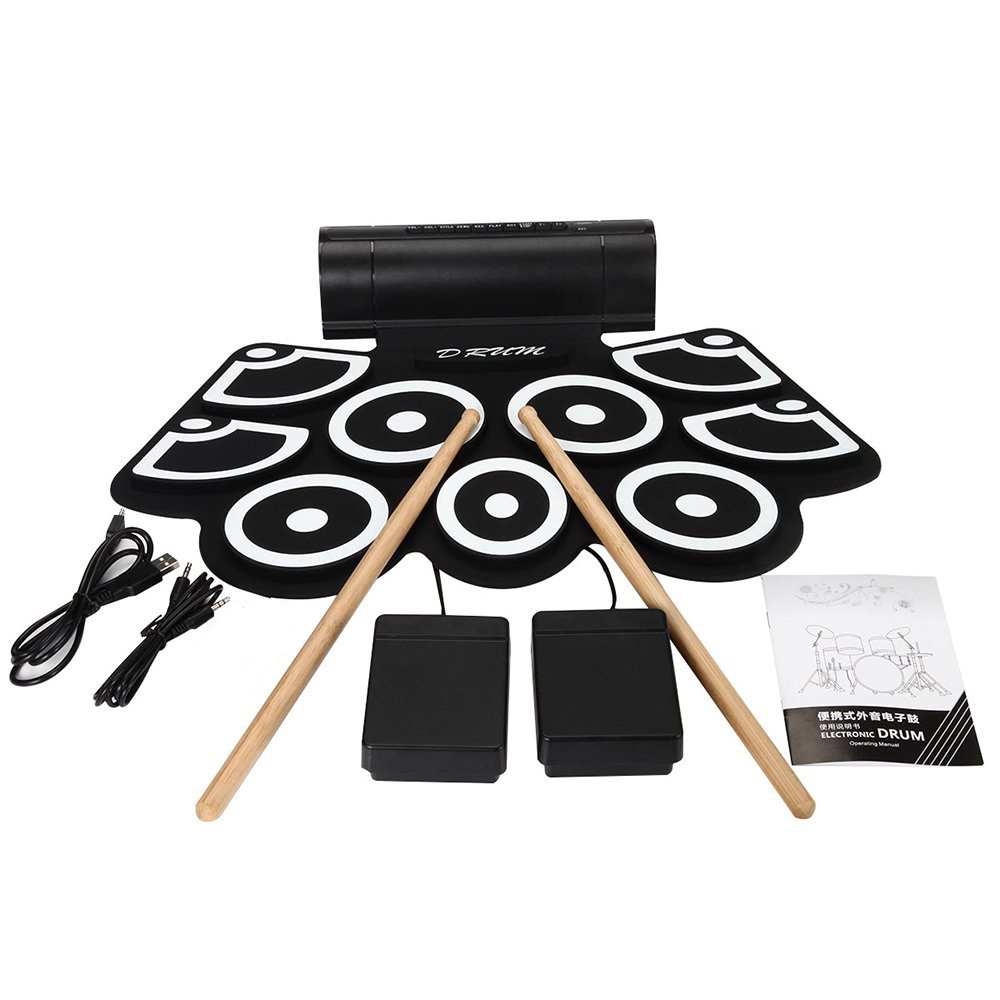 Electronic Drum Set Roll Up - Instrument perkusyjny MD760, pogrubiony silikonowy zestaw