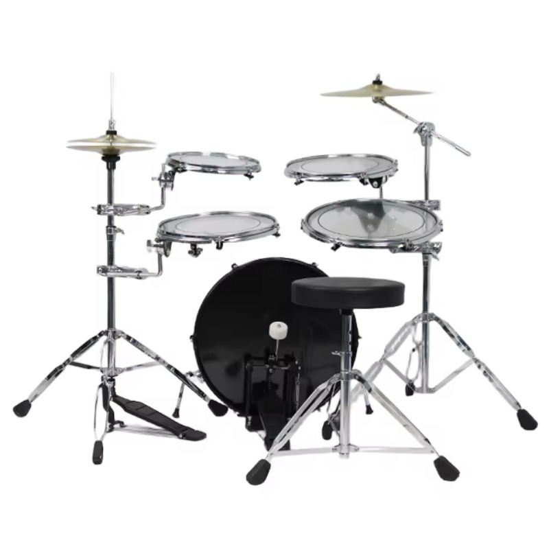 Electronic Drum Kit For Kids - Zewnętrzny bęben basowy 18 cali, przezroczysty,