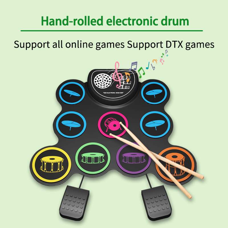 Składany, ręcznie zwijany zest – Electronic Drum Kit For Kids recenzja i cena