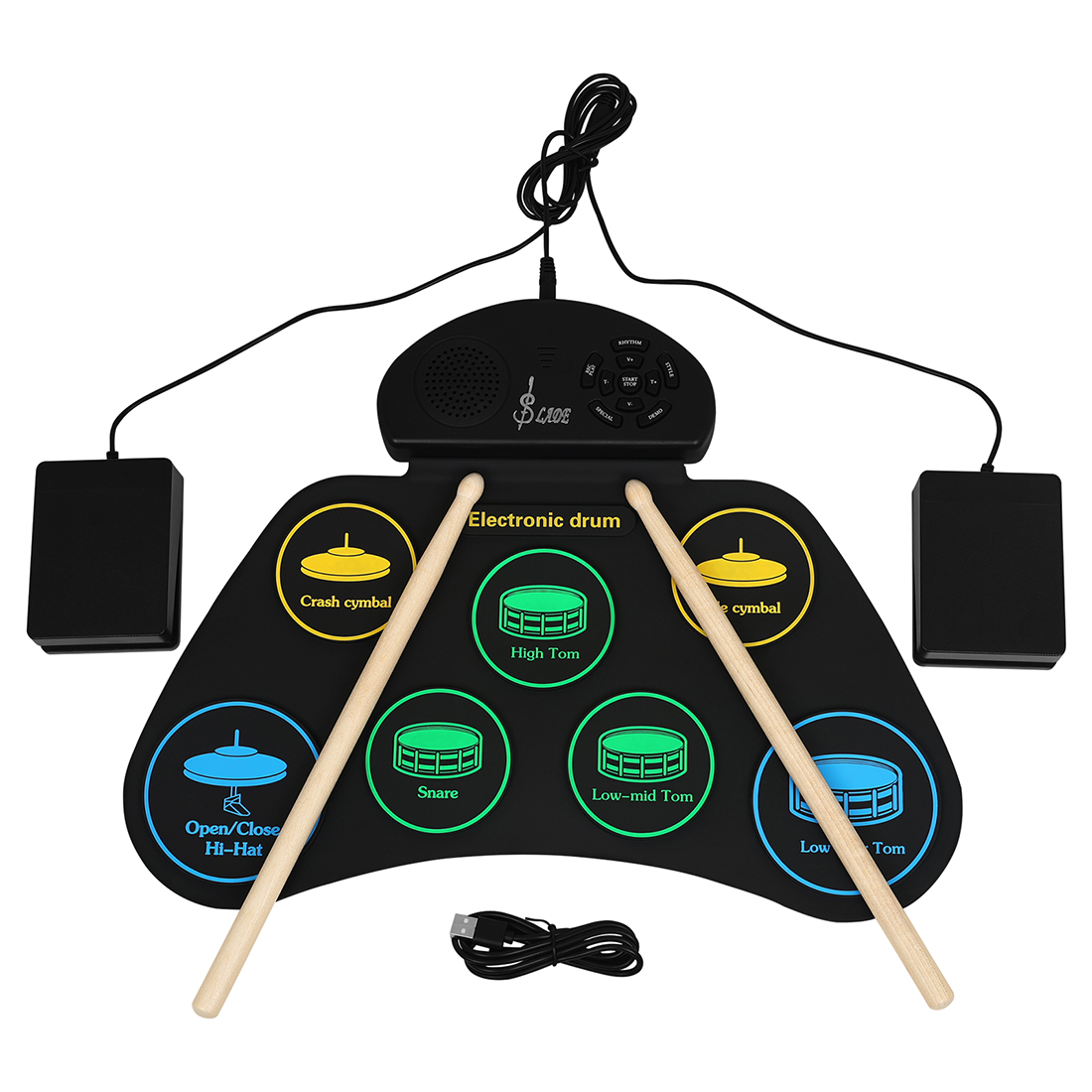 SLADE SD‑7 Składany Elektronic – Electronic Drum Set Roll Up recenzja i cena