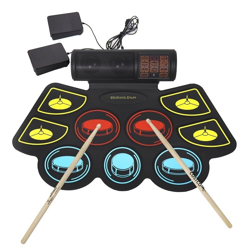 Kolorowy, składany zestaw perk – Electronic Drum Set Roll Up recenzja i cena
