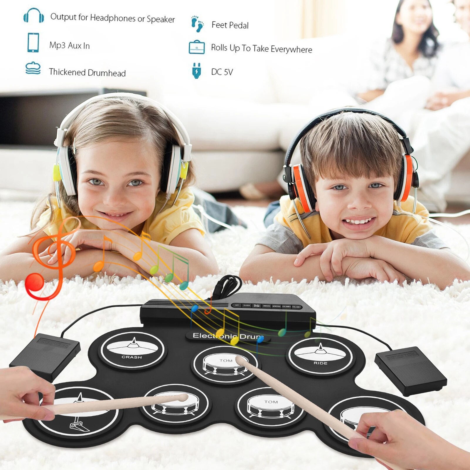 Elektroniczny zestaw perkusyjn – Electronic Drum Set Roll Up recenzja i cena