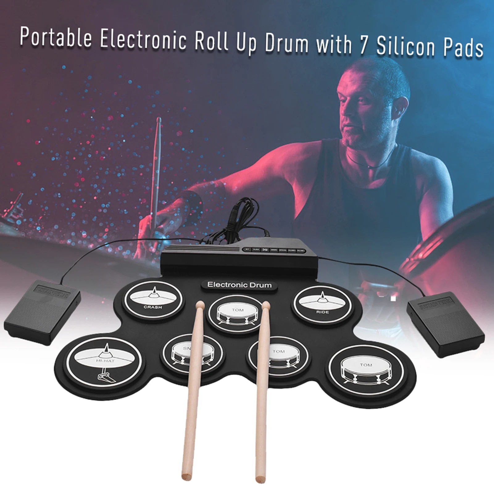 Elektroniczny zestaw perkusyjn – Electronic Drum Set Roll Up recenzja i cena